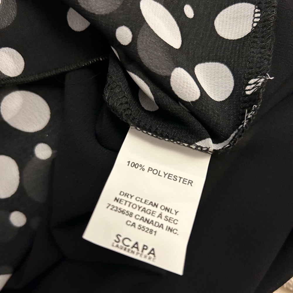 Made by Scapa, stunning black/ white bubbles print 100% polyester tunic - Picture 7 of 7